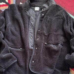 PINK Victoria's Secret Black Fleece Jacket